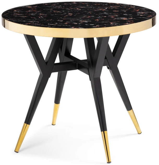 Кухонный стол Selina, 80х72, черный / золотой