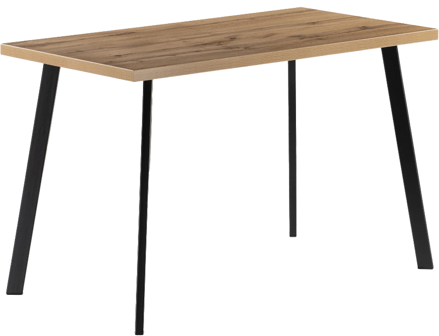 Кухонный стол Тринити Лофт, 120x80, ЛДСП, дуб вотан, каркас черный матовый