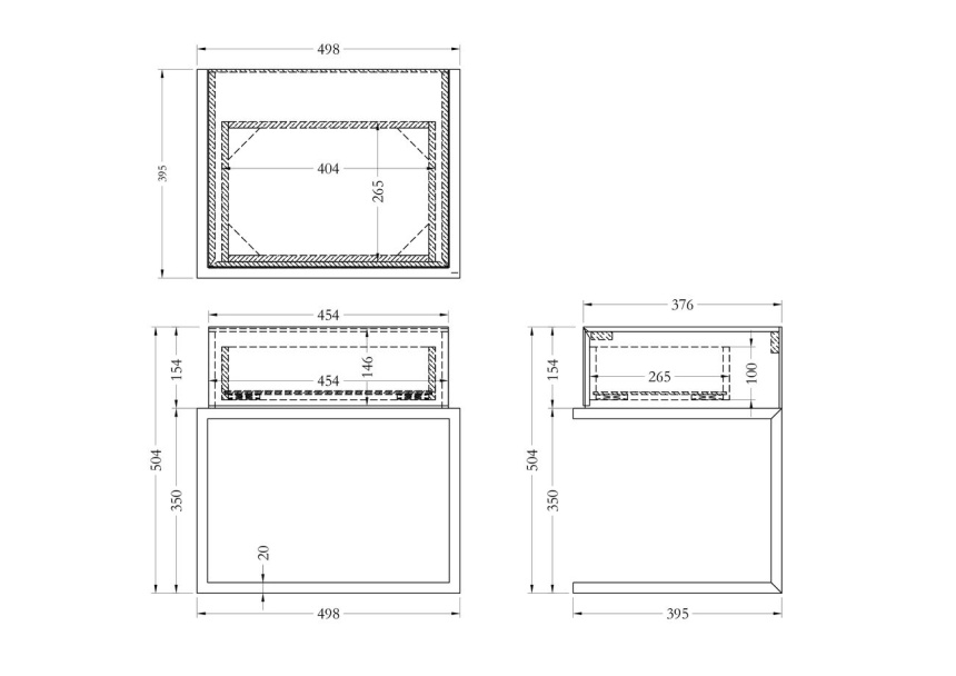 Тумба прикроватная KFG131, с ящиком