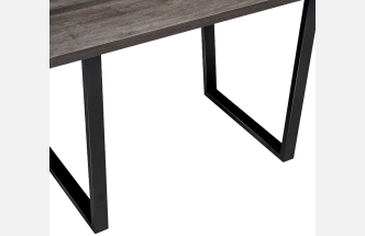 Кухонный стол Эльпатия, 150x75, ЛДСП, дуб рошелье, каркас черный матовый