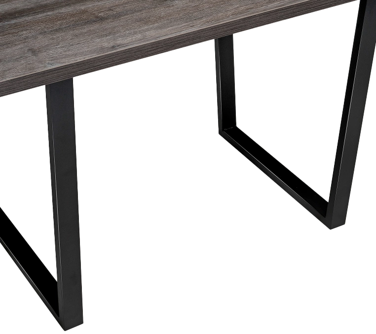 Кухонный стол Эльпатия, 150x75, ЛДСП, дуб рошелье, каркас черный матовый