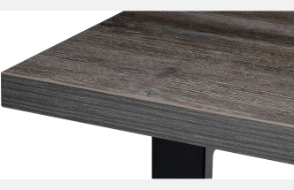 Кухонный стол Эльпатия, 150x75, ЛДСП, дуб рошелье, каркас черный матовый