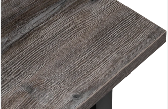 Кухонный стол Эльпатия, 150x75, ЛДСП, дуб рошелье, каркас черный матовый