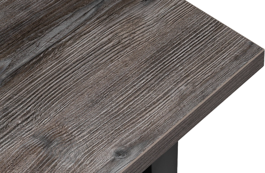 Кухонный стол Эльпатия, 150x75, ЛДСП, дуб рошелье, каркас черный матовый