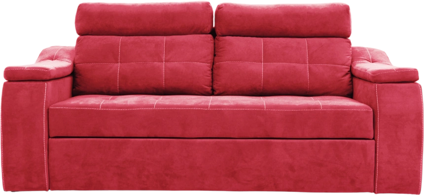 Диван прямой Бруно, Catania red, нить белая
