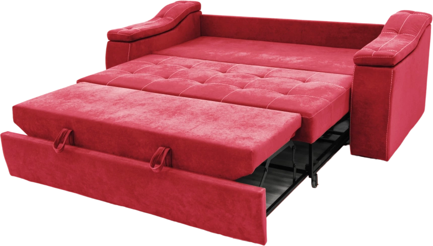 Диван прямой Бруно, Catania red, нить белая