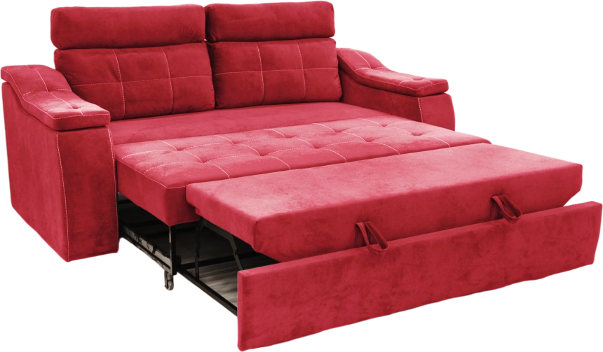Диван прямой Бруно, Catania red, нить белая