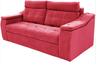 Диван прямой Бруно, Catania red, нить белая