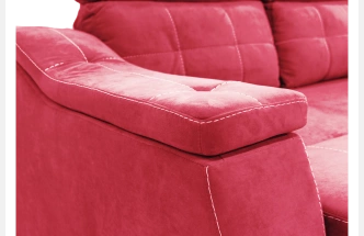 Диван прямой Бруно, Catania red, нить белая