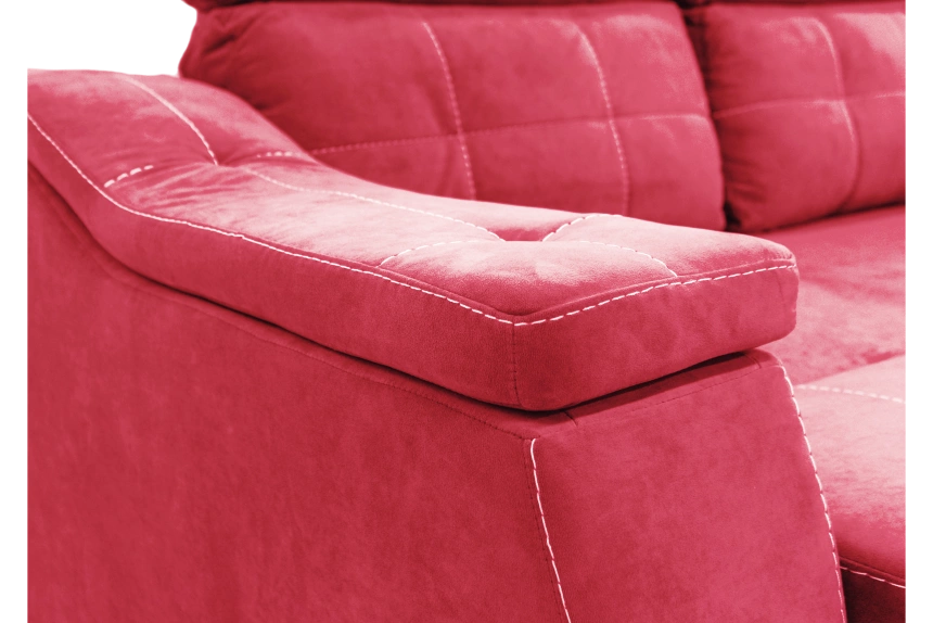 Диван прямой Бруно, Catania red, нить белая