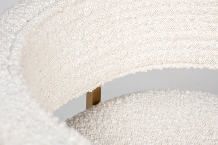 Стул GY-08504, мягкий, букле, бежевый / матовое золото