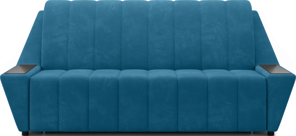 Диван прямой Канзас 160, модель 065, Maxx 754 (синий) / венге