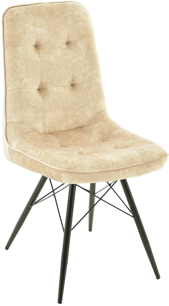 Стул Бордо, мягкий, милано 01, велюр, каркас паук черный 