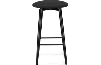 Полубарный табурет Гангток, крутящийся, черный / черный матовый