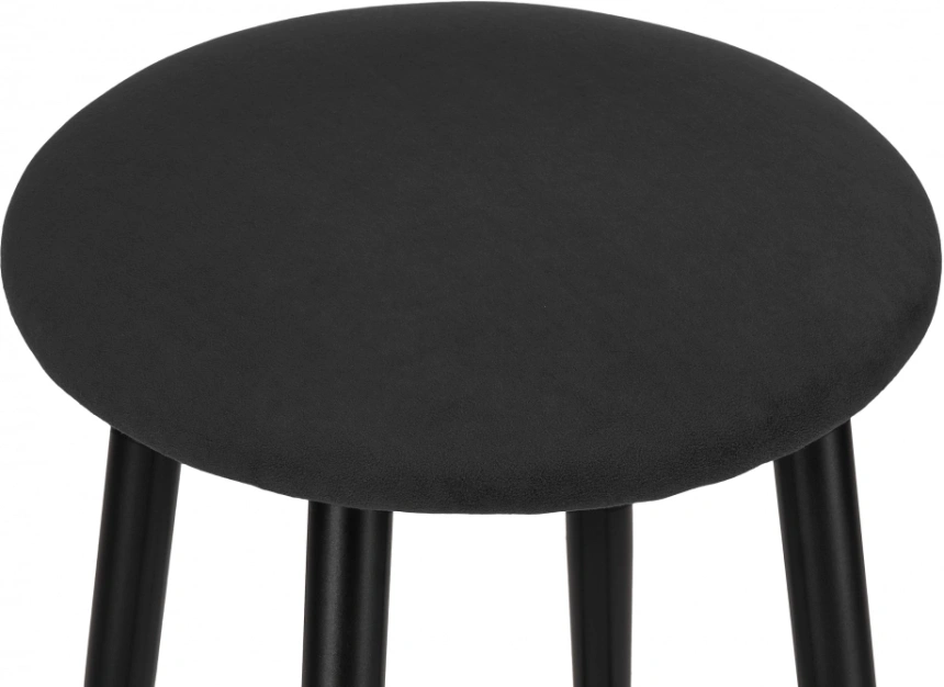 Полубарный табурет Гангток, крутящийся, черный / черный матовый
