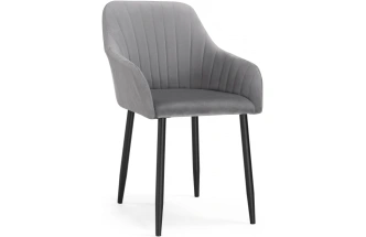 Стул Слэм, мягкий, с подлоктниками, темно-серое / черное