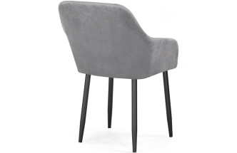 Стул Слэм, мягкий, с подлоктниками, темно-серое / черное