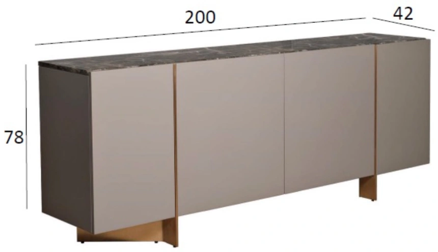 Комод Gate, с полками