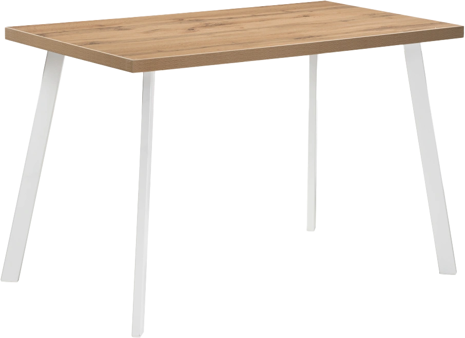 Кухонный стол Тринити Лофт, 120x80, ЛДСП, дуб вотан, каркас белый матовый