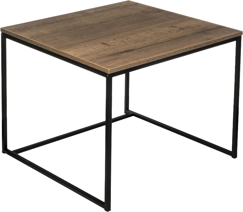 Журнальный стол Гидра 60x60x52, ЛДСП, дуб велингтон, каркас черный