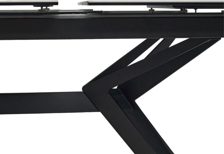 Кухонный стол раздвижной Urbino 180, Matte Statuario Белый мрамор матовый, керамика, черный каркас