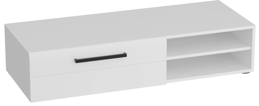 Тумба под ТВ Кёльн 1220, с ящиками, белый аляска / белый гланец