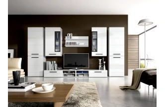 Тумба под ТВ Кёльн 1220, с ящиками, белый аляска / белый гланец