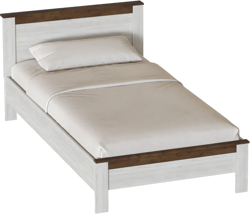 Кровать Даллас 120, полутораспальная, дуб винтерберг / таксония