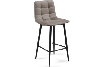 Комплект полубарных стульев Симпл, 2 шт, латте / черный