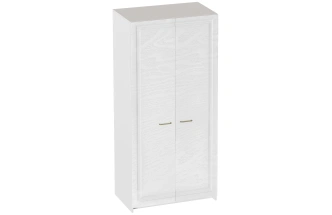 Шкаф двухдверный Манхэттен, распашной для одежды, белый аляска / айс 06