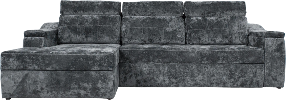 Диван угловой Бруно, ткань Kioto grafit, угол левый