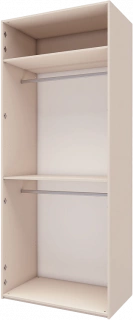 Шкаф двухдверный Лаура 2, распашной для одежды, кашемир серый 