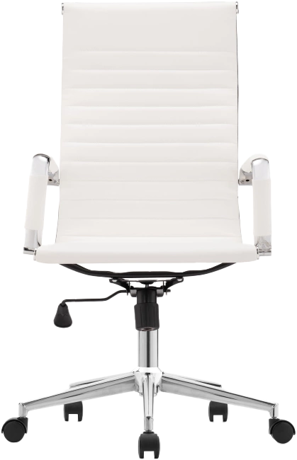 Компьютерное кресло Reus, экокожа, white / chrome