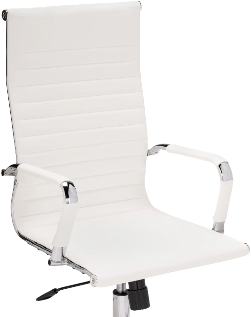Компьютерное кресло Reus, экокожа, white / chrome