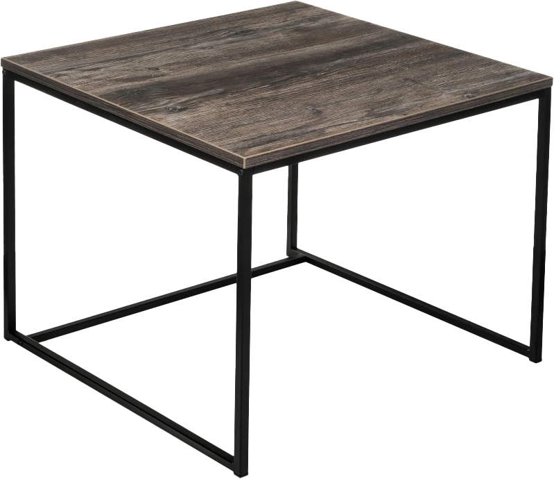 Журнальный стол Гидра 60x60x52, ЛДСП, дуб рошелье, каркас черный