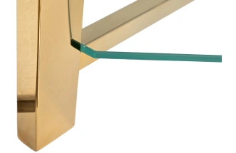 Стеллаж GY-08728, со стеклянными полками, золото 