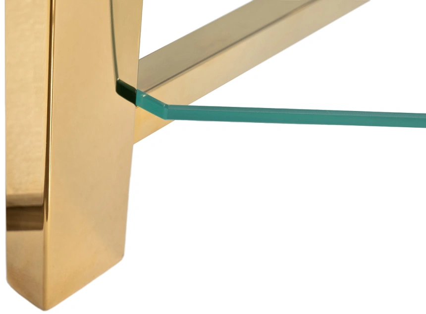 Стеллаж GY-08728, со стеклянными полками, золото 