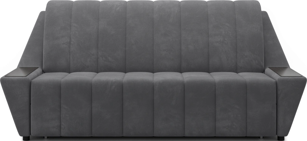 Диван прямой Канзас 160, модель 065, Maxx 965 (темно-серый) / венге