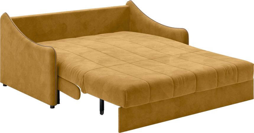 ​Диван прямой Дели 140, модель 032, Ultra Mustard / Ultra Stone (горчичный)