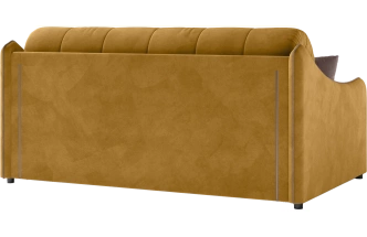 ​Диван прямой Дели 140, модель 032, Ultra Mustard / Ultra Stone (горчичный)
