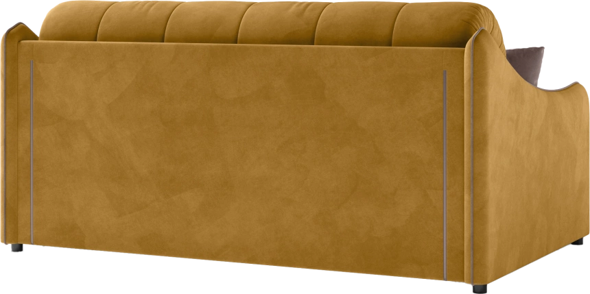 ​Диван прямой Дели 140, модель 032, Ultra Mustard / Ultra Stone (горчичный)