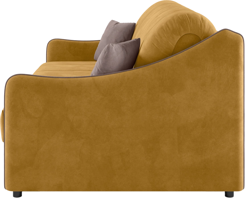 ​Диван прямой Дели 140, модель 032, Ultra Mustard / Ultra Stone (горчичный)