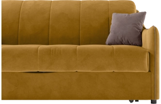 ​Диван прямой Дели 140, модель 032, Ultra Mustard / Ultra Stone (горчичный)