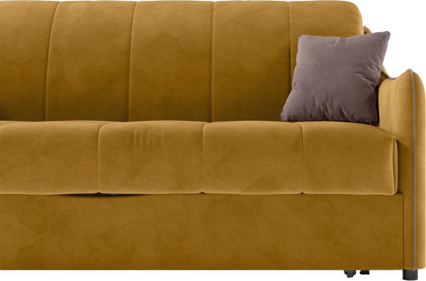 ​Диван прямой Дели 140, модель 032, Ultra Mustard / Ultra Stone (горчичный)