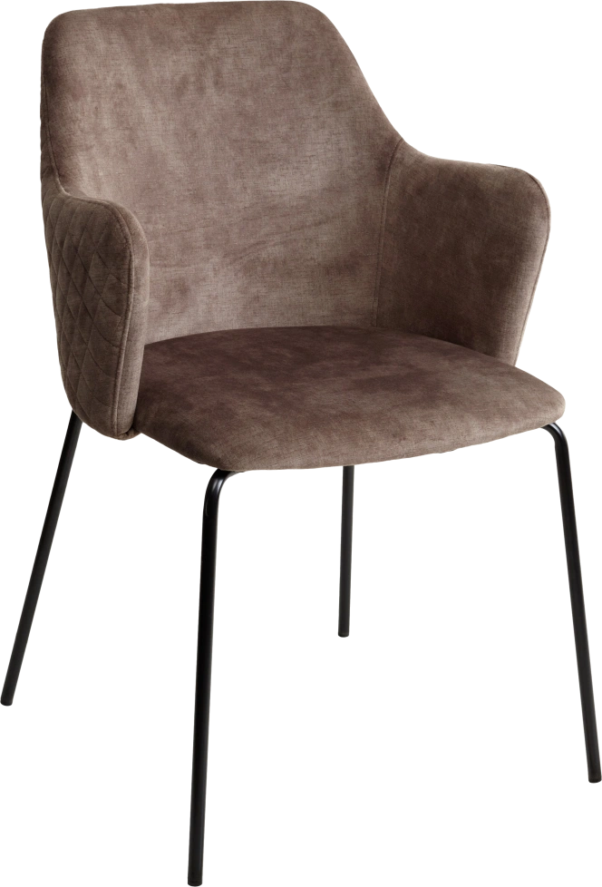 Стул Amaretto, мягкий, VBP208 античный серо-бежевый, черный каркас