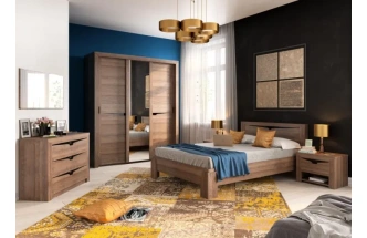 Шкаф-купе трехдверный Соренто, с зеркалом, дуб стирлинг