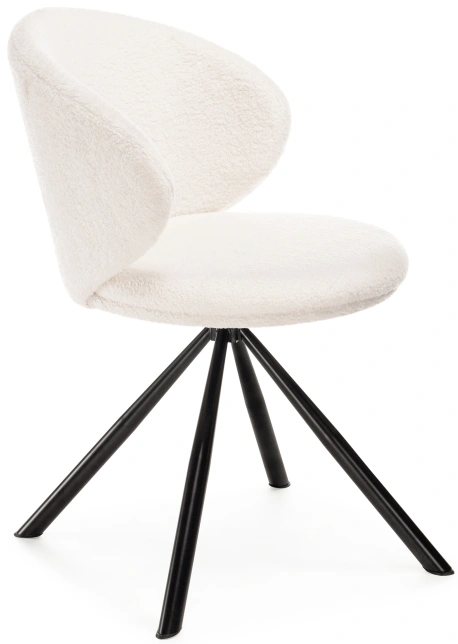 Стул Solomon, мягкий, поворотный, white / black