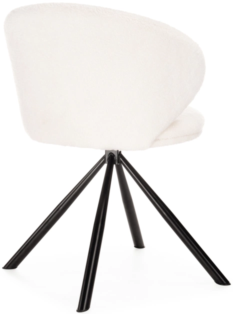 Стул Solomon, мягкий, поворотный, white / black