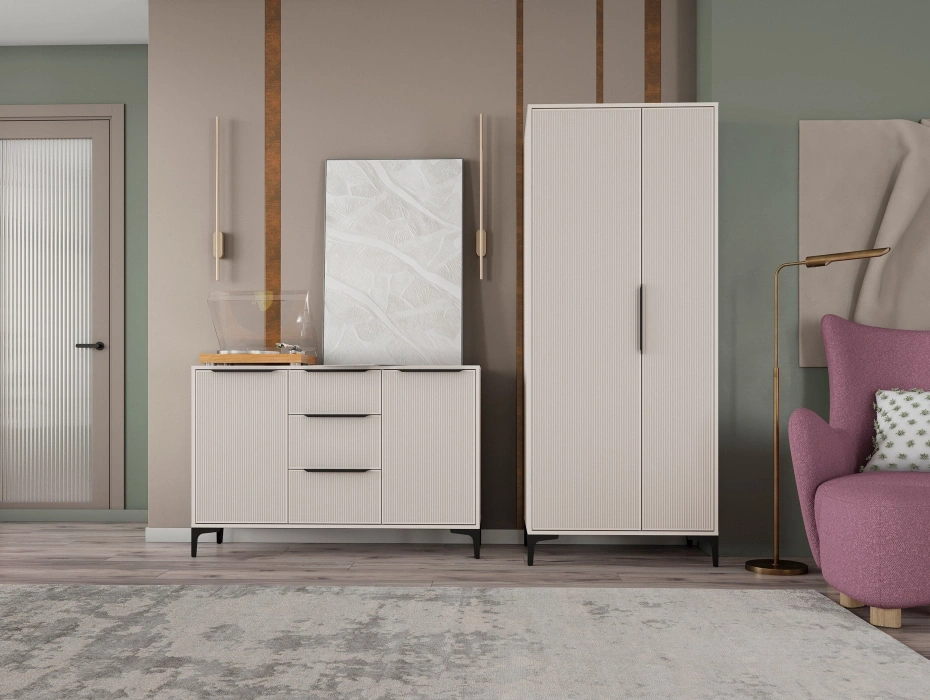 Модульная гостиная Иадама, комплектация 3, кашемир / кашемир