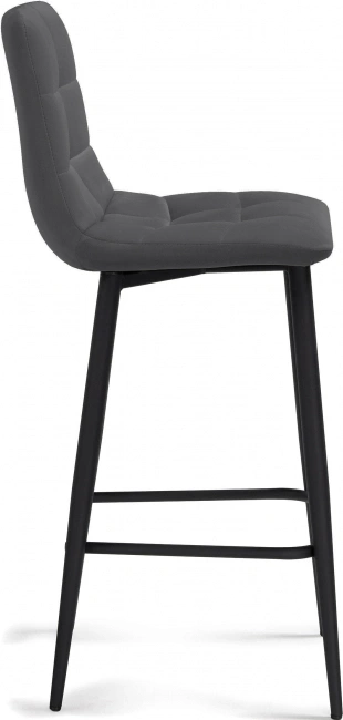 Комплект полубарных стульев Симпл, 2 шт, темно-серый / черный